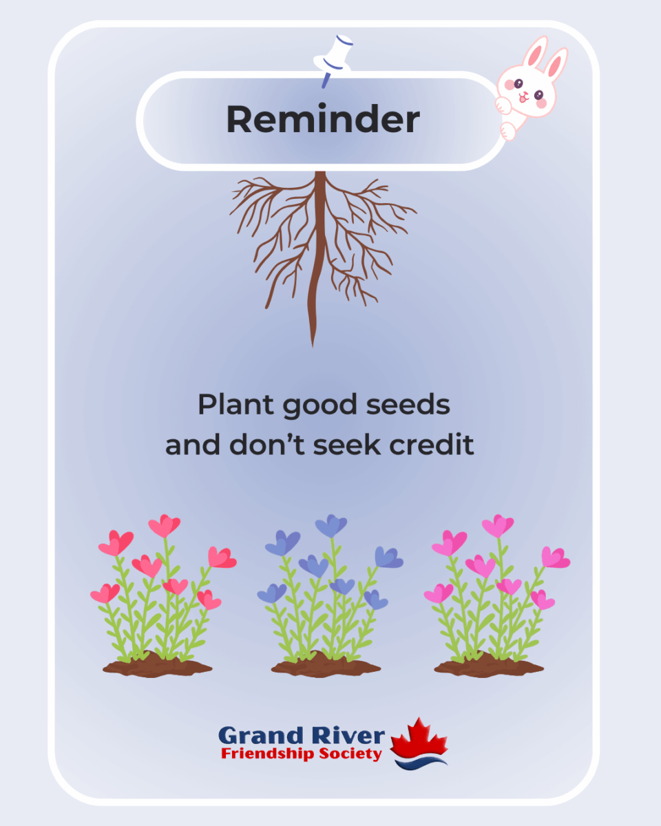 Plant good seeds and don’t seek credit. Happy Friday—do good quietly