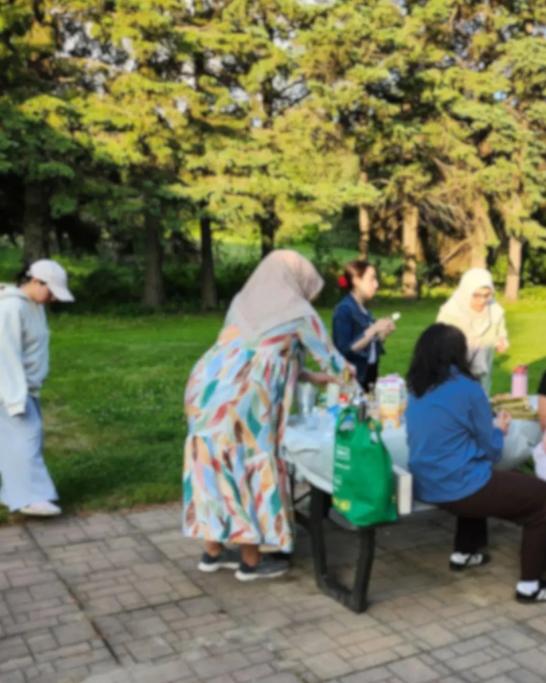 University Students Barbecue Gathering Female university students gathering in the GRFS garden for a barbecue program organized by the GRFS Mentorship Team.