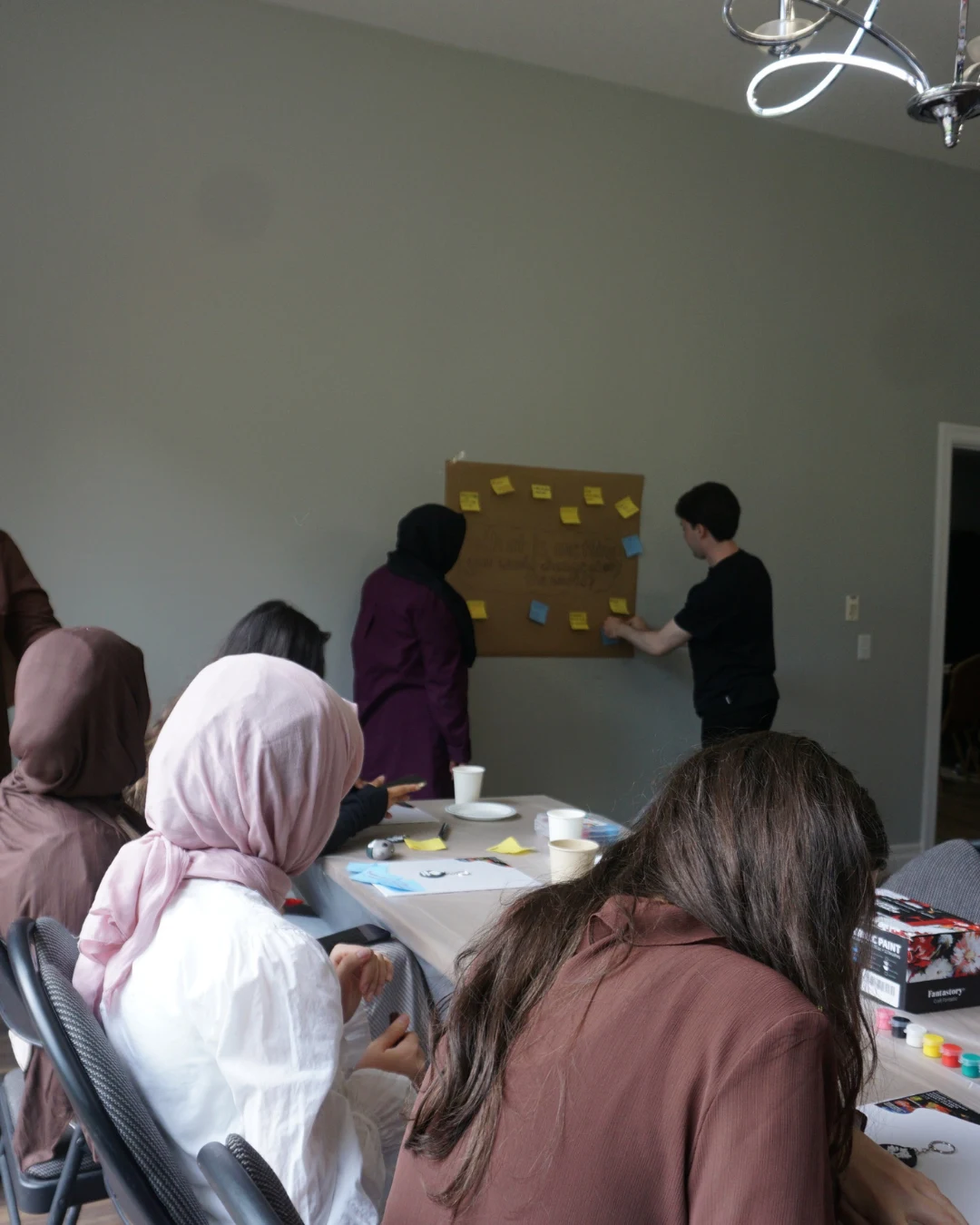 Youth participants at a GRFS art workshop sharing ideas about environment, poverty, education, bullying, health, and positive community change.