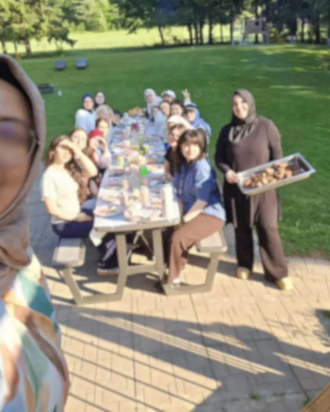 University Students Barbecue Gathering Female university students gathering in the GRFS garden for a barbecue program organized by the GRFS Mentorship Team.