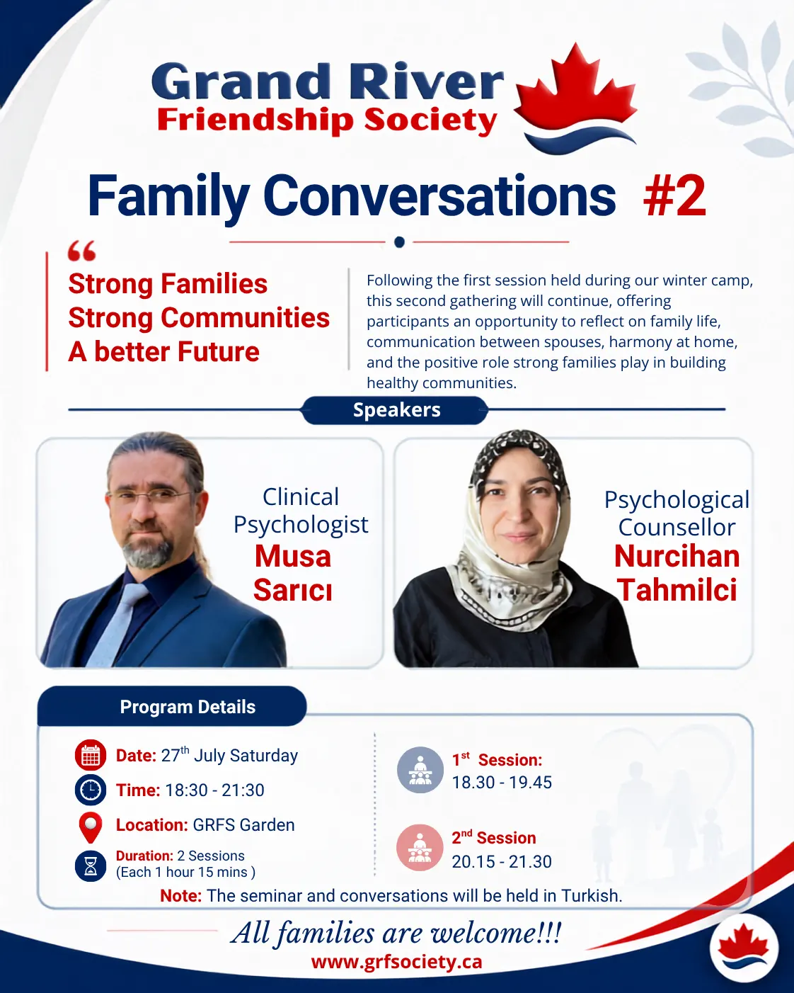 Family Conversations Series , Strong Families, Strong Communities, Better Future