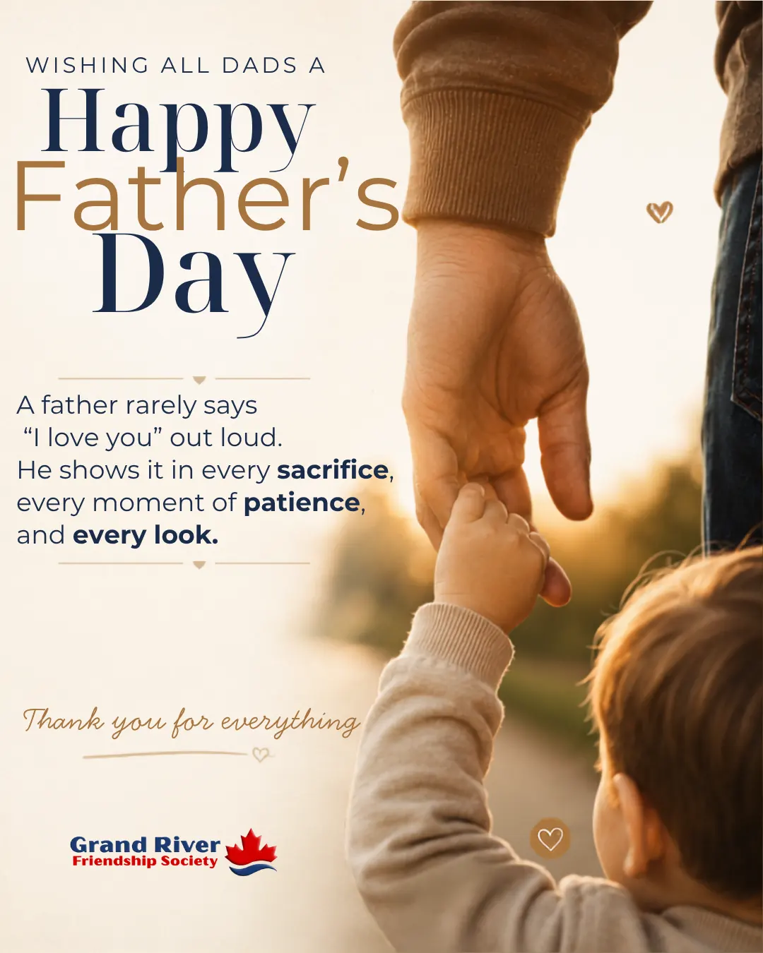 Fathers Day 2026 GRFS Father’s Day message honouring fathers, grandfathers, father figures, and mentors for their love, guidance, and support in building strong families and communities.