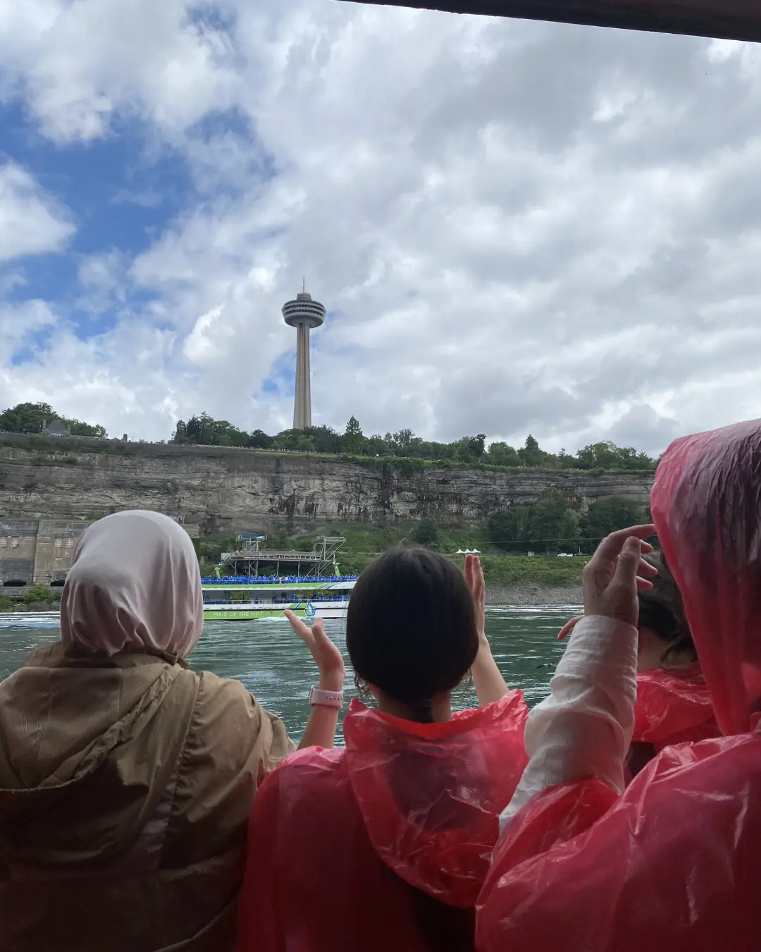 GRFS Grade 9 students participating in an educational Niagara Falls trip with a boat cruise, park visits, and group activities.