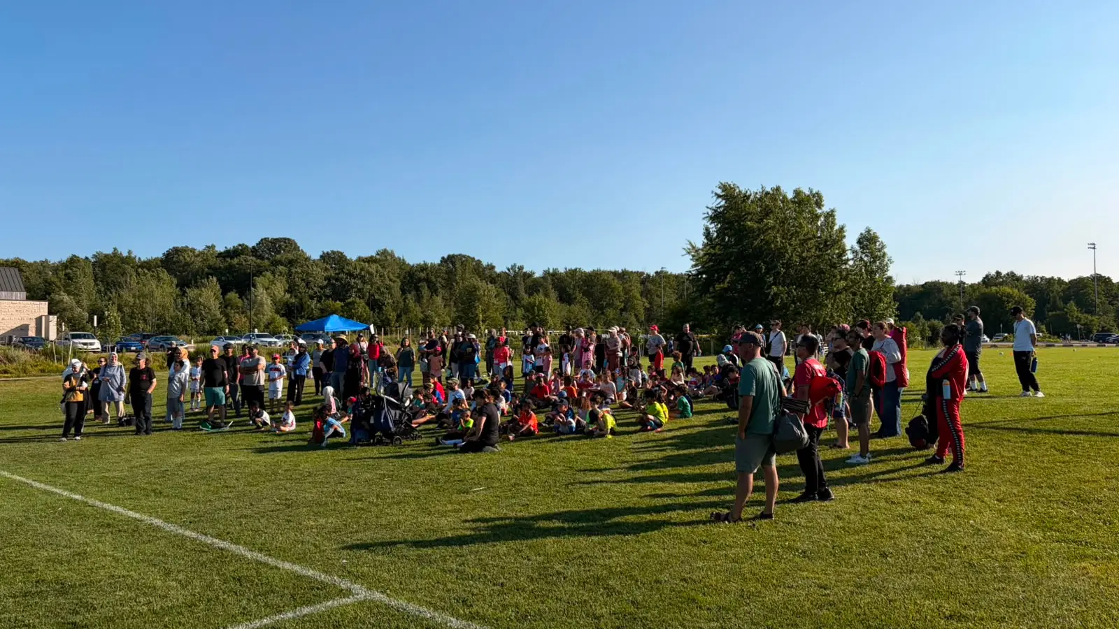 More than 100 children and youth gathered for the GRFS Football for Learning summer soccer program.