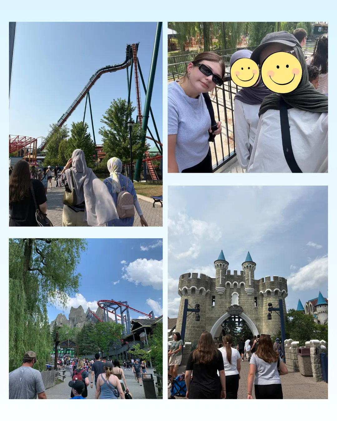 GRFS Grade 12 Mentorship Program students and mentors enjoying attractions during a visit to Canada’s Wonderland.
