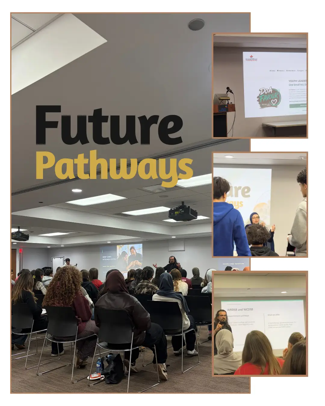 Presentation and student conversations at GRFS Future Pathways 2026