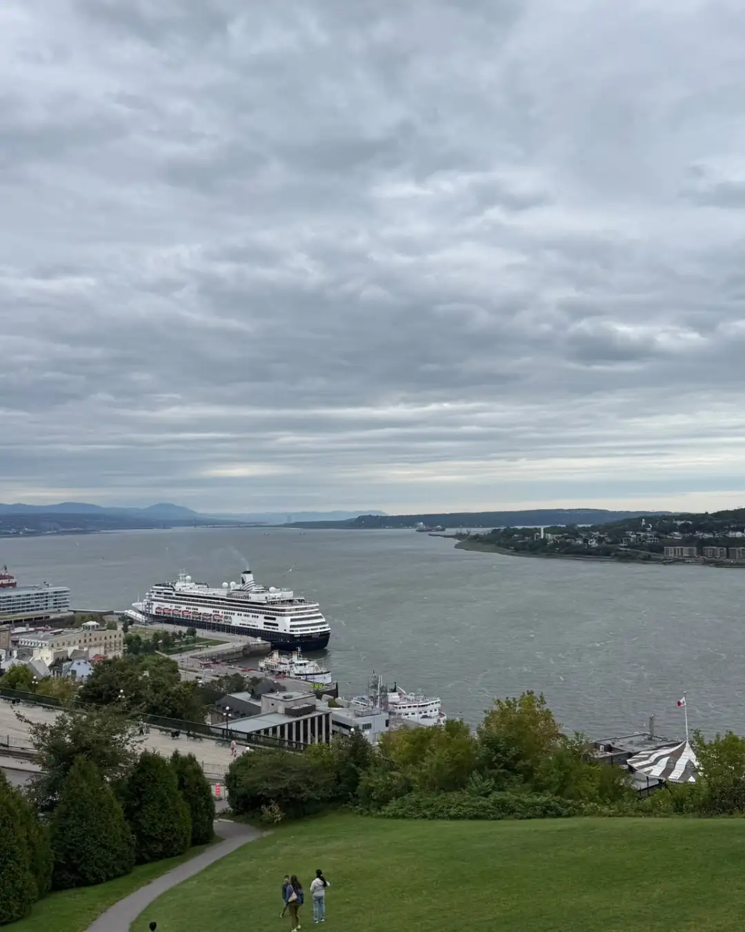 GRFS Quebec Trip 2026 - 03 Quebec City waterfront and cruise ships during the GRFS student trip