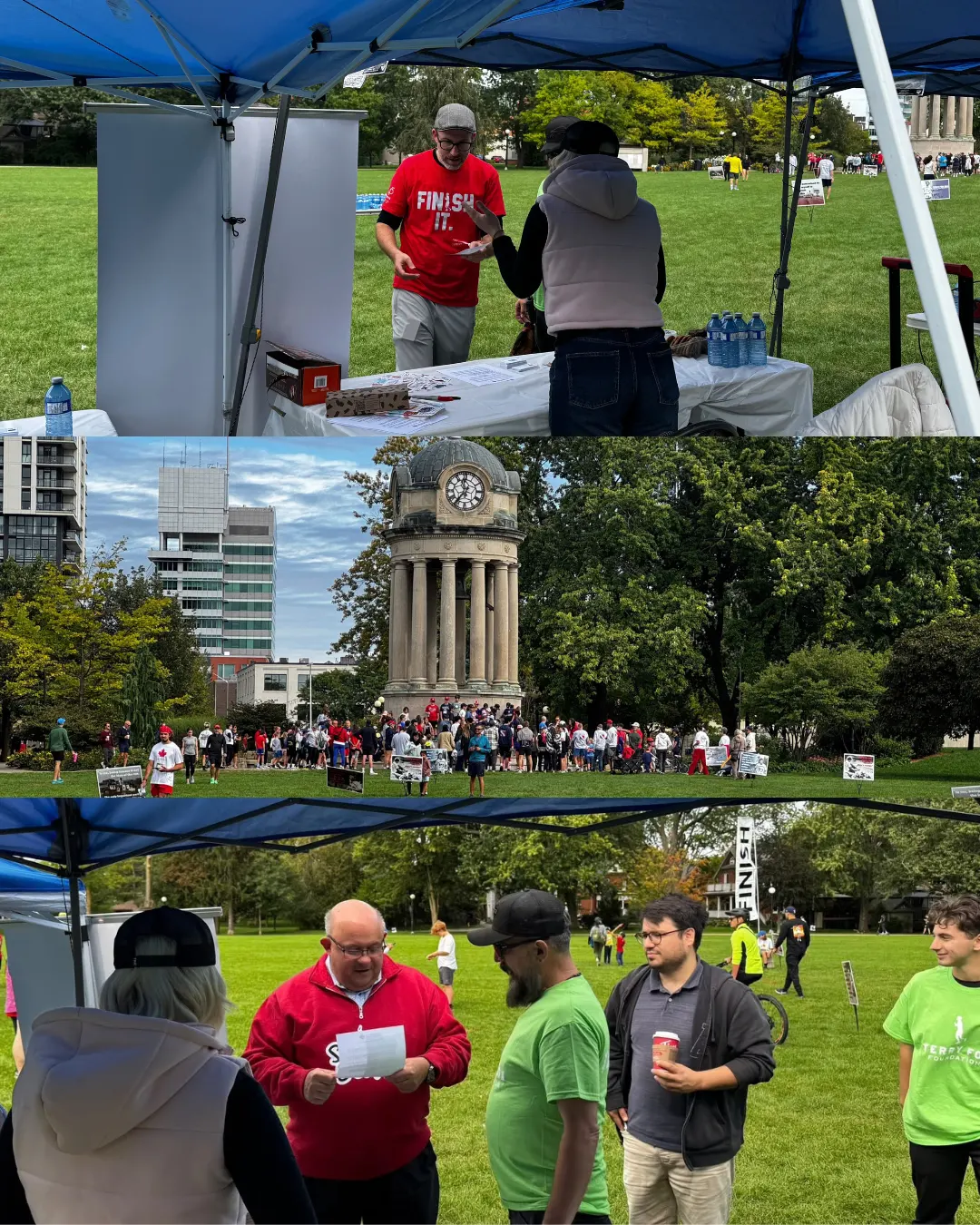 Community engagement and event scenes at the 2026 Kitchener Terry Fox Run