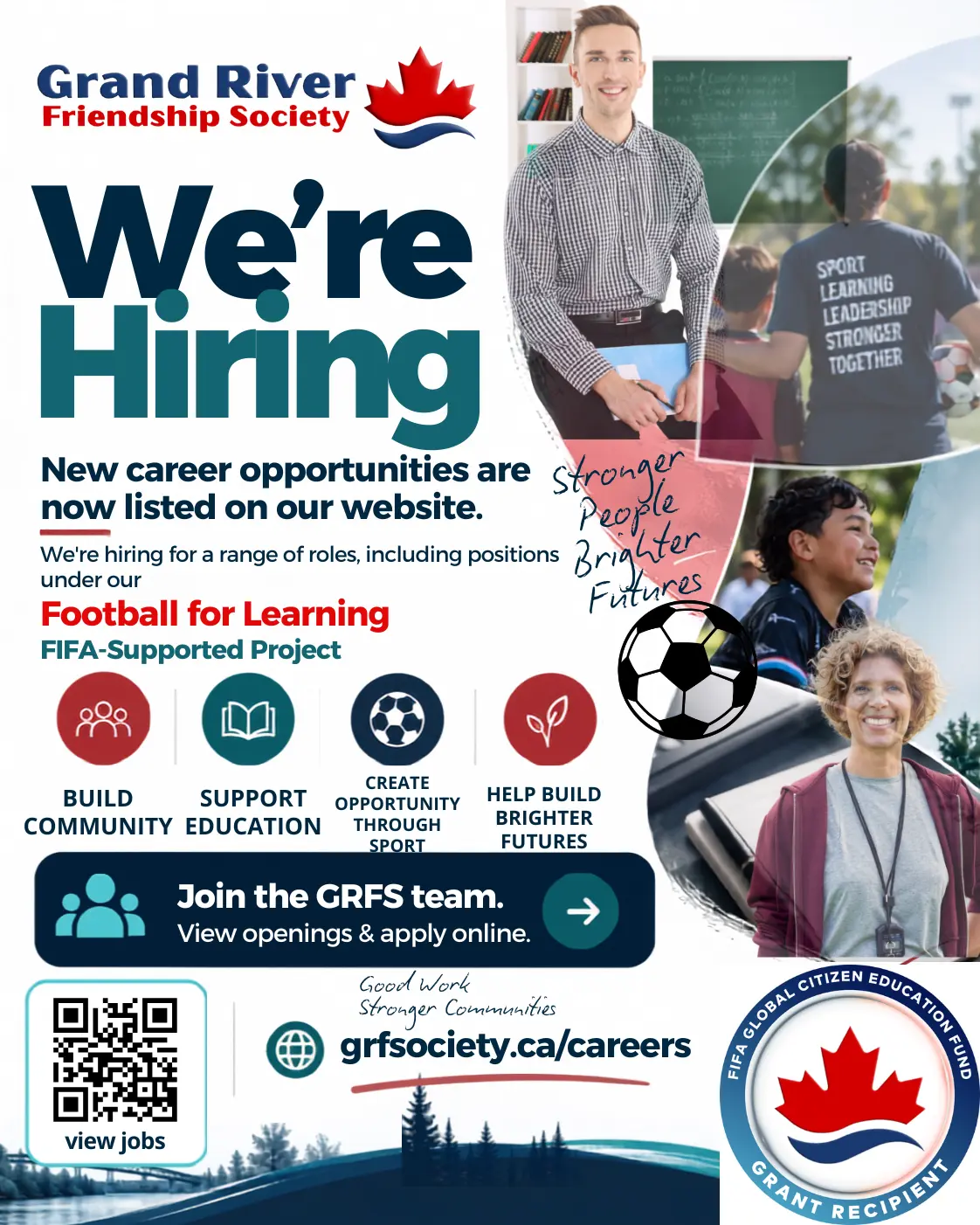 GRFS careers and new job opportunities including Football for Learning positions