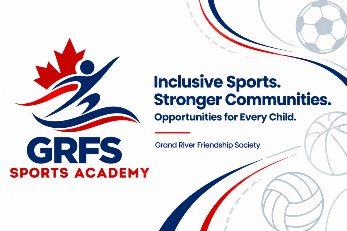 GRFS Sports Academy logo with the message Inclusive Sports, Stronger Communities, Opportunities for Every Child
